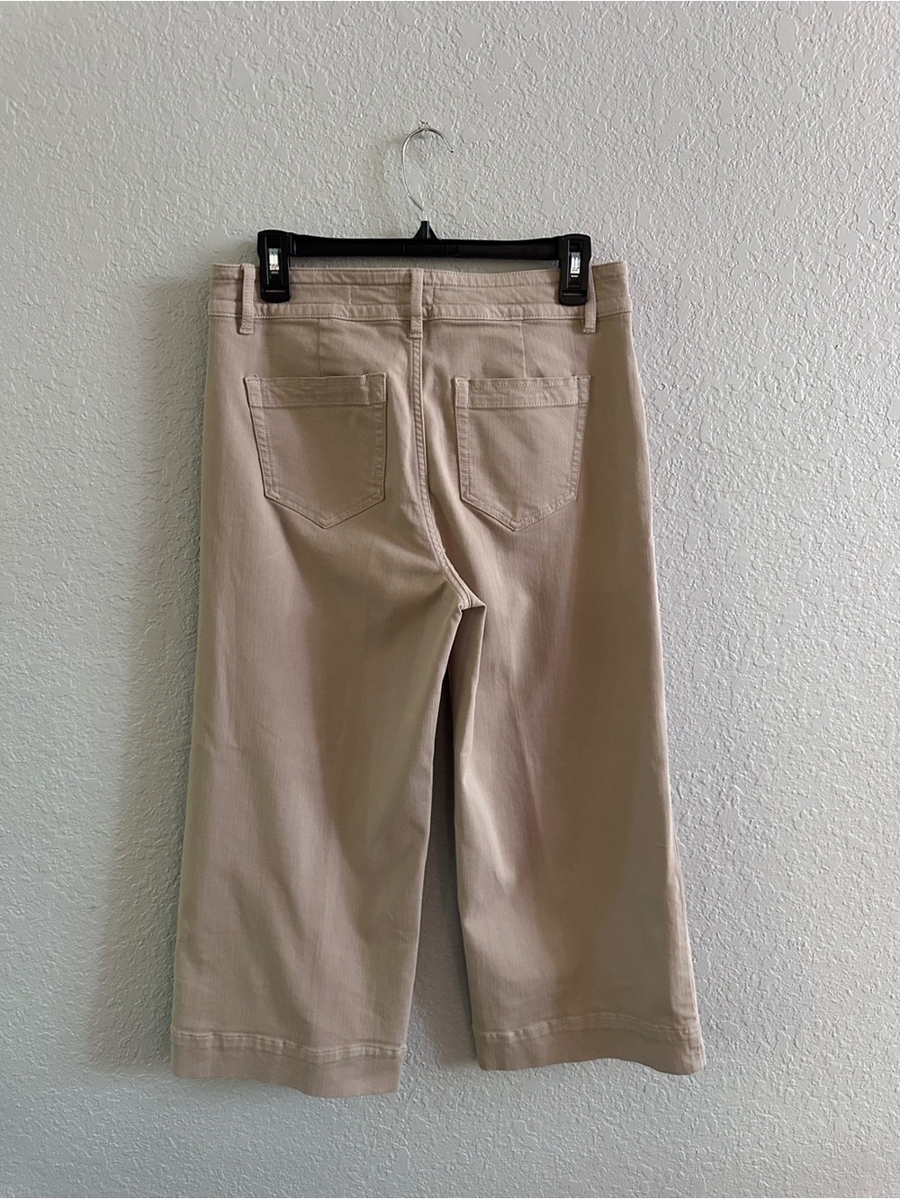 J.Jill Denim High Rise Wide Leg Crop Jeans Blush Beige Stretch 8‎ Petite - Picture 5 of 11